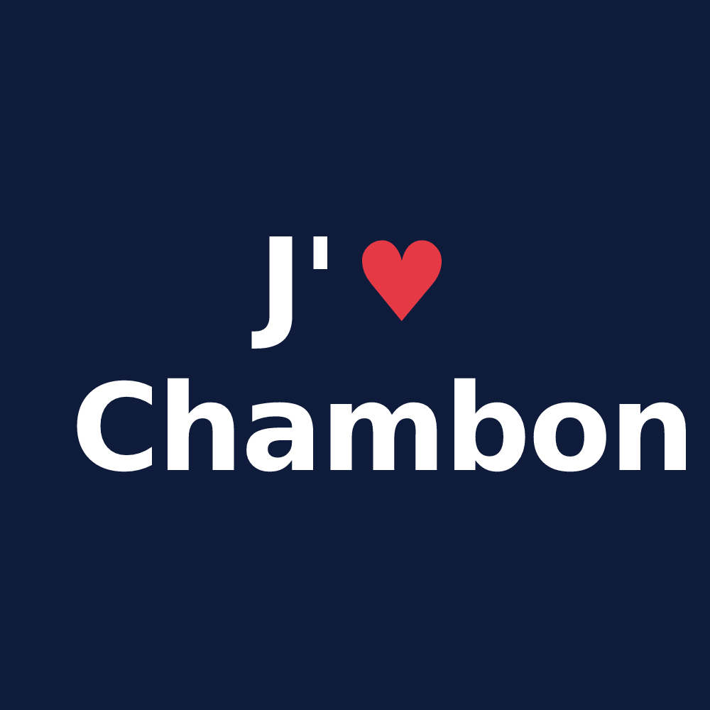 T-shirt personnalisé Chambon — design J'aime Chambon