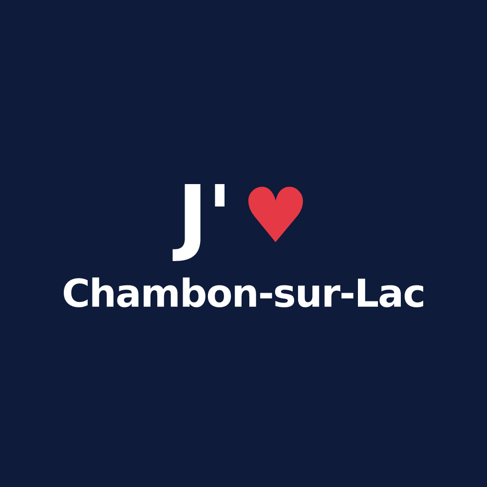 T-shirt personnalisé Chambon-sur-Lac — design J'aime Chambon-sur-Lac