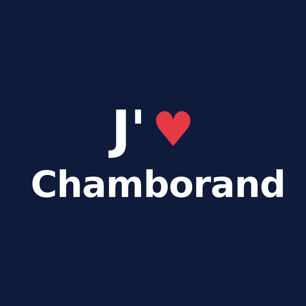 T-shirt personnalisé Chamborand — design J'aime Chamborand