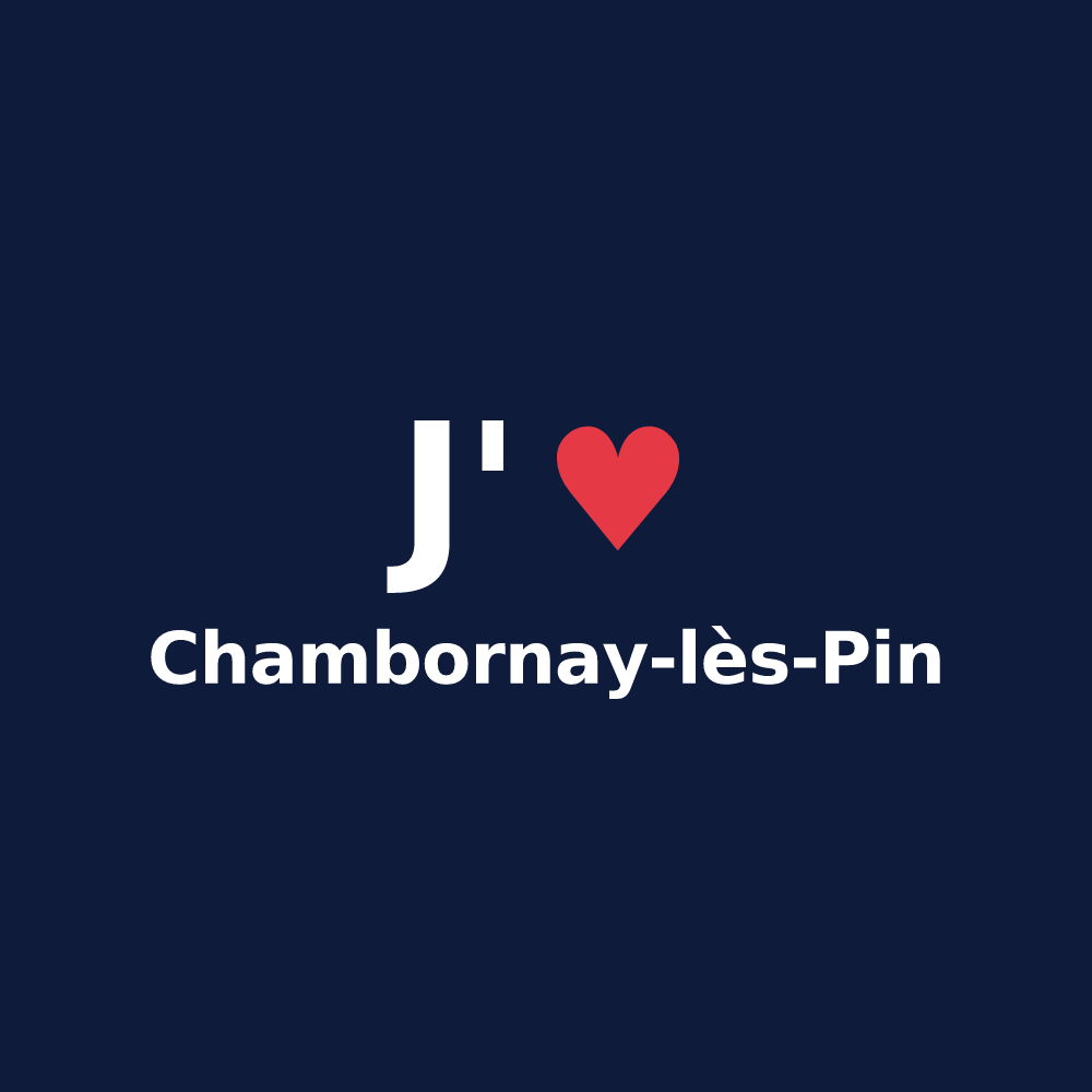 T-shirt personnalisé Chambornay-lès-Pin — design J'aime Chambornay-lès-Pin