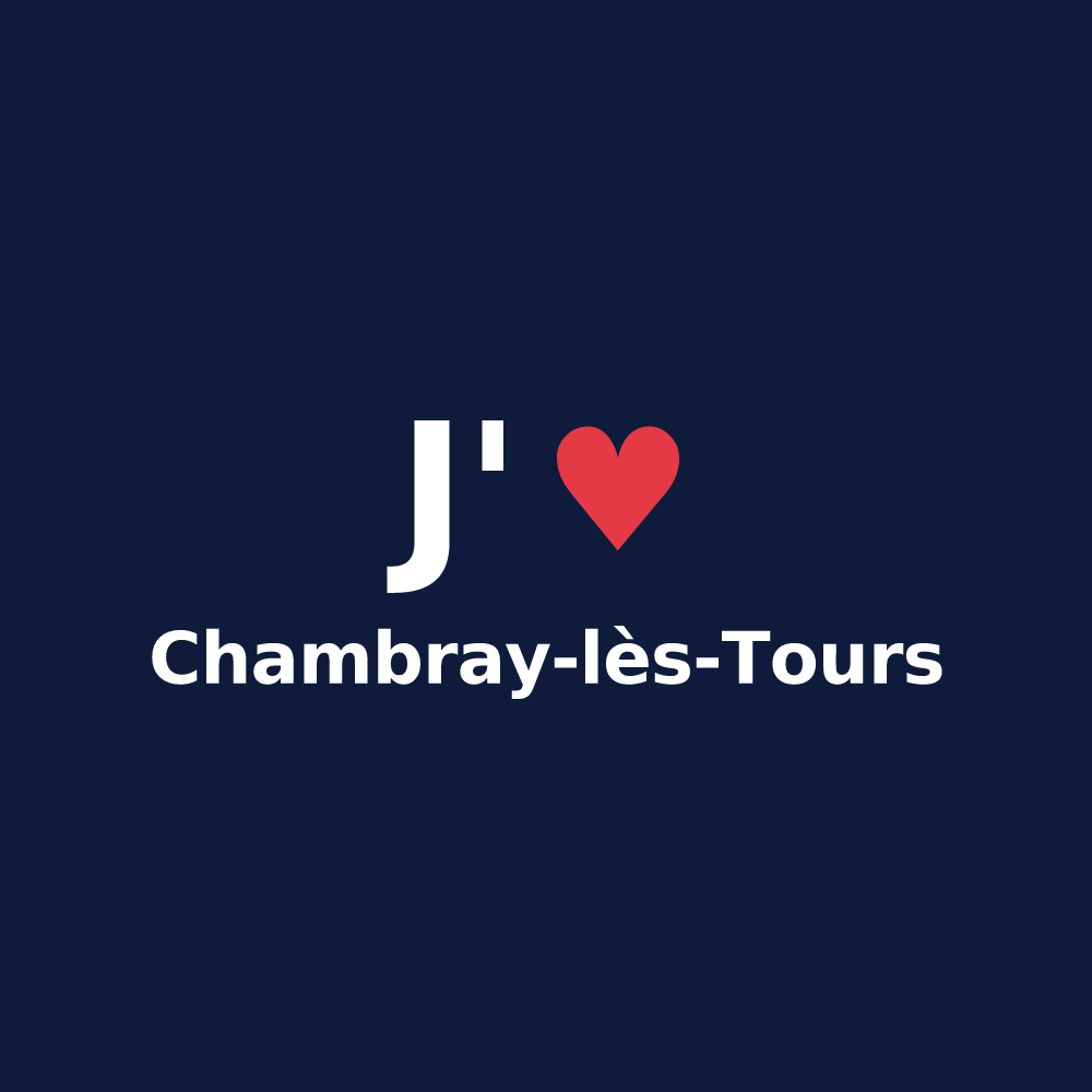 T-shirt personnalisé Chambray-lès-Tours — design J'aime Chambray-lès-Tours
