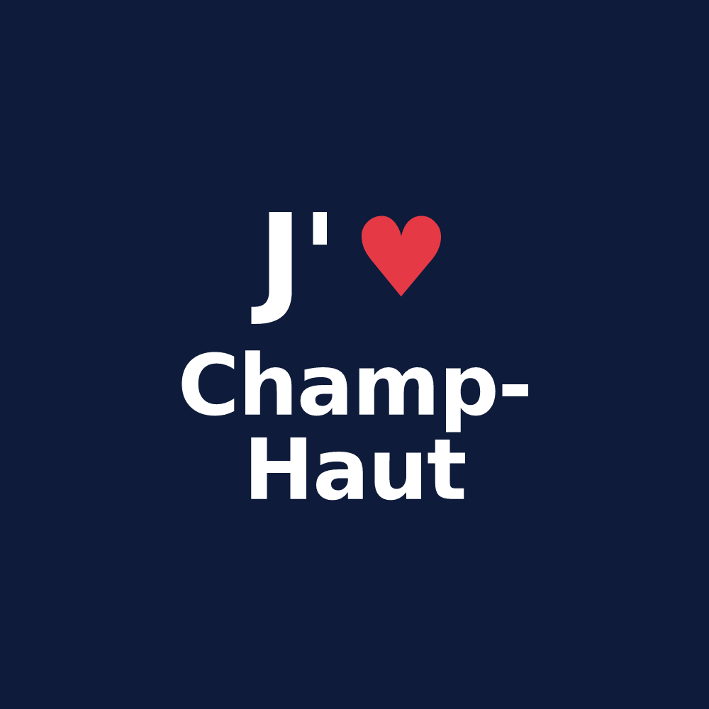 T-shirt personnalisé Champ-Haut — design J'aime Champ-Haut