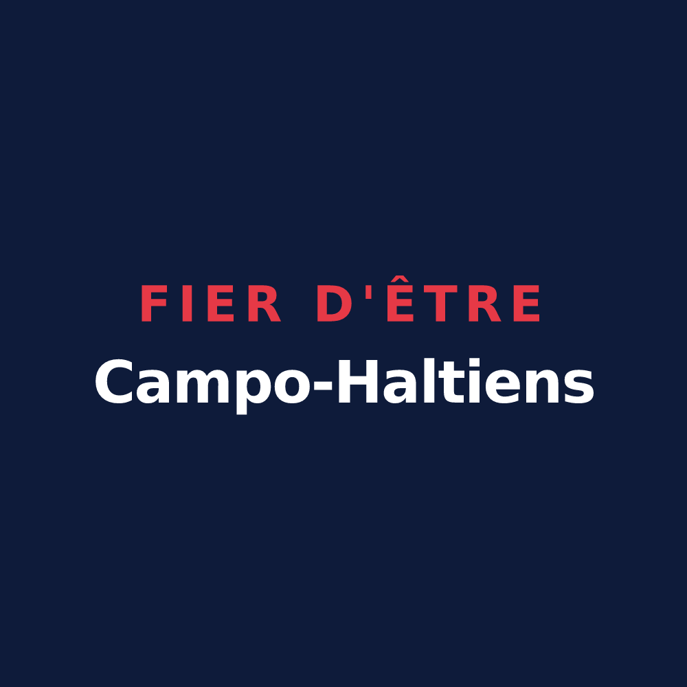 T-shirt « Fier d'être Campo-Haltiens » — design pour Champ-Haut