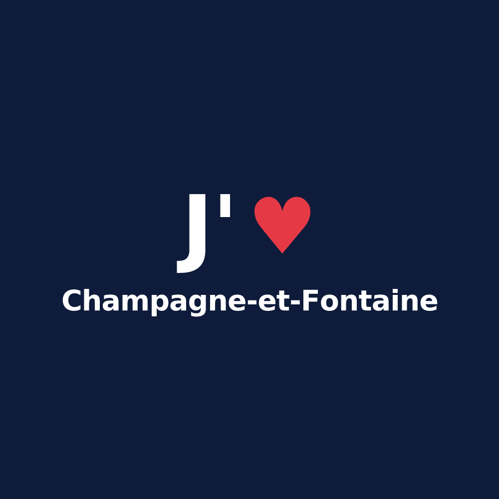 T-shirt personnalisé Champagne-et-Fontaine — design J'aime Champagne-et-Fontaine