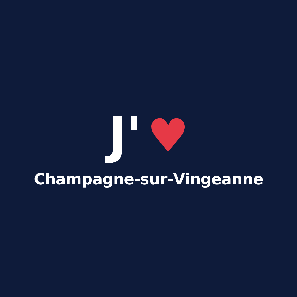 T-shirt personnalisé Champagne-sur-Vingeanne — design J'aime Champagne-sur-Vingeanne