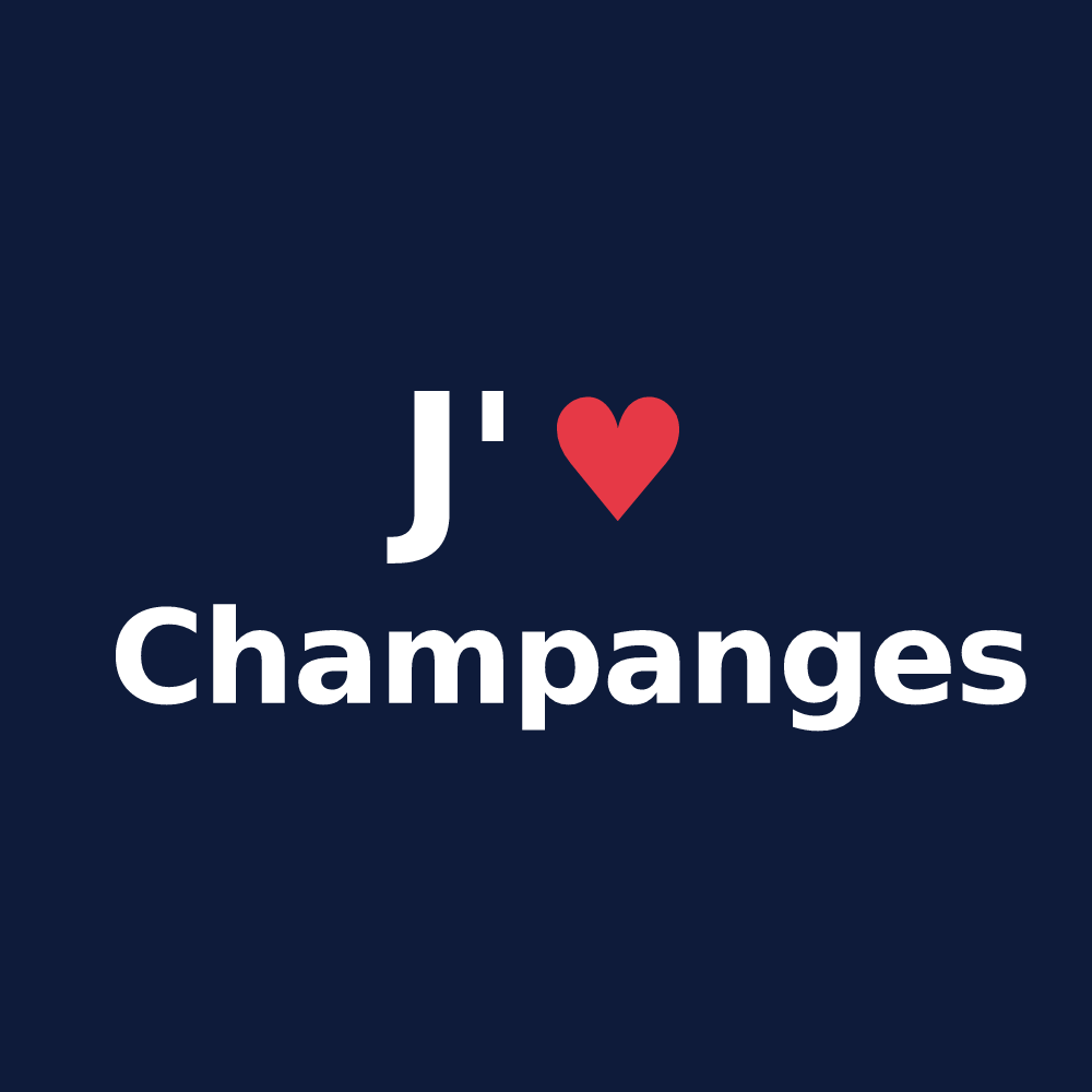 T-shirt personnalisé Champanges — design J'aime Champanges