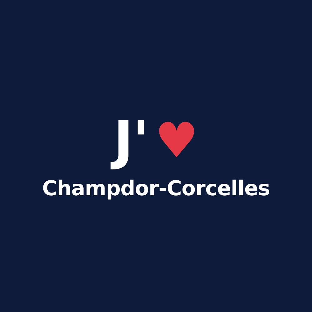 T-shirt personnalisé Champdor-Corcelles — design J'aime Champdor-Corcelles