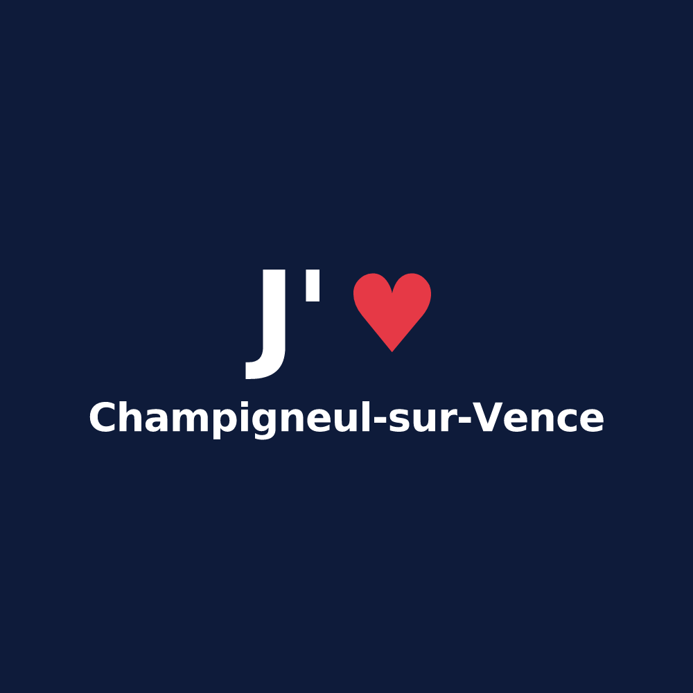 T-shirt personnalisé Champigneul-sur-Vence — design J'aime Champigneul-sur-Vence