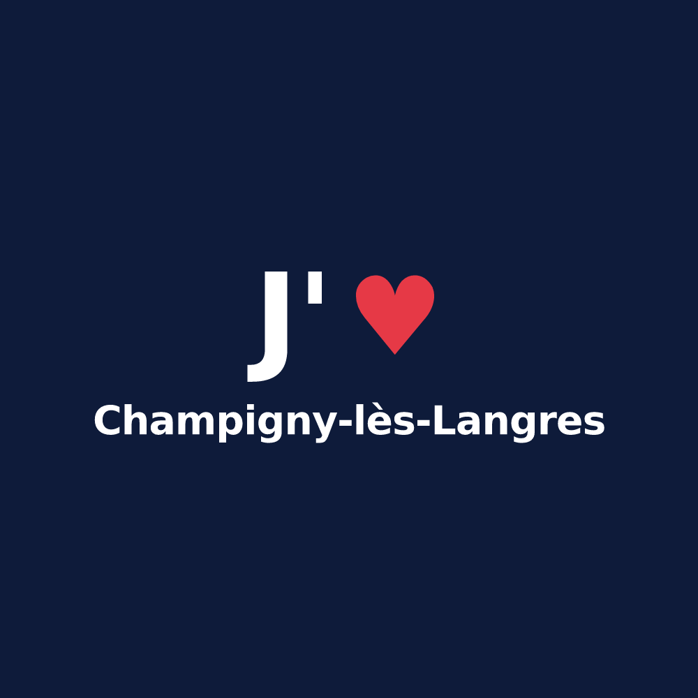 T-shirt personnalisé Champigny-lès-Langres — design J'aime Champigny-lès-Langres
