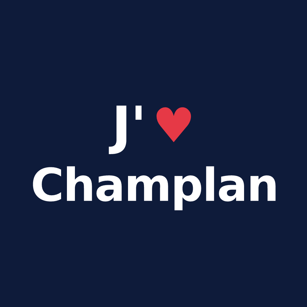 T-shirt personnalisé Champlan — design J'aime Champlan