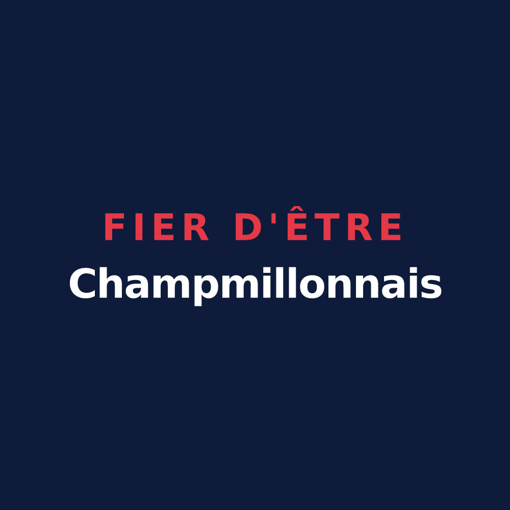 T-shirt « Fier d'être Champmillonnais » — design pour Champmillon