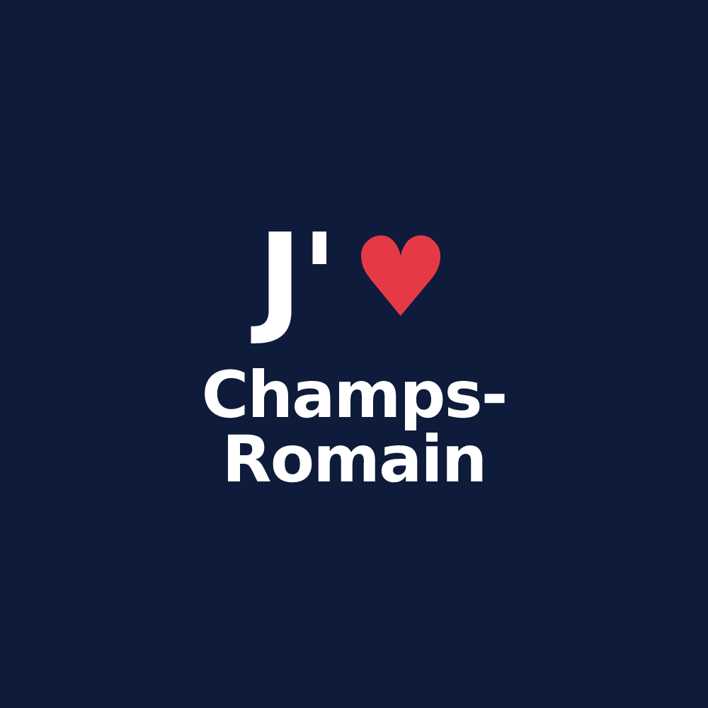 T-shirt personnalisé Champs-Romain — design J'aime Champs-Romain