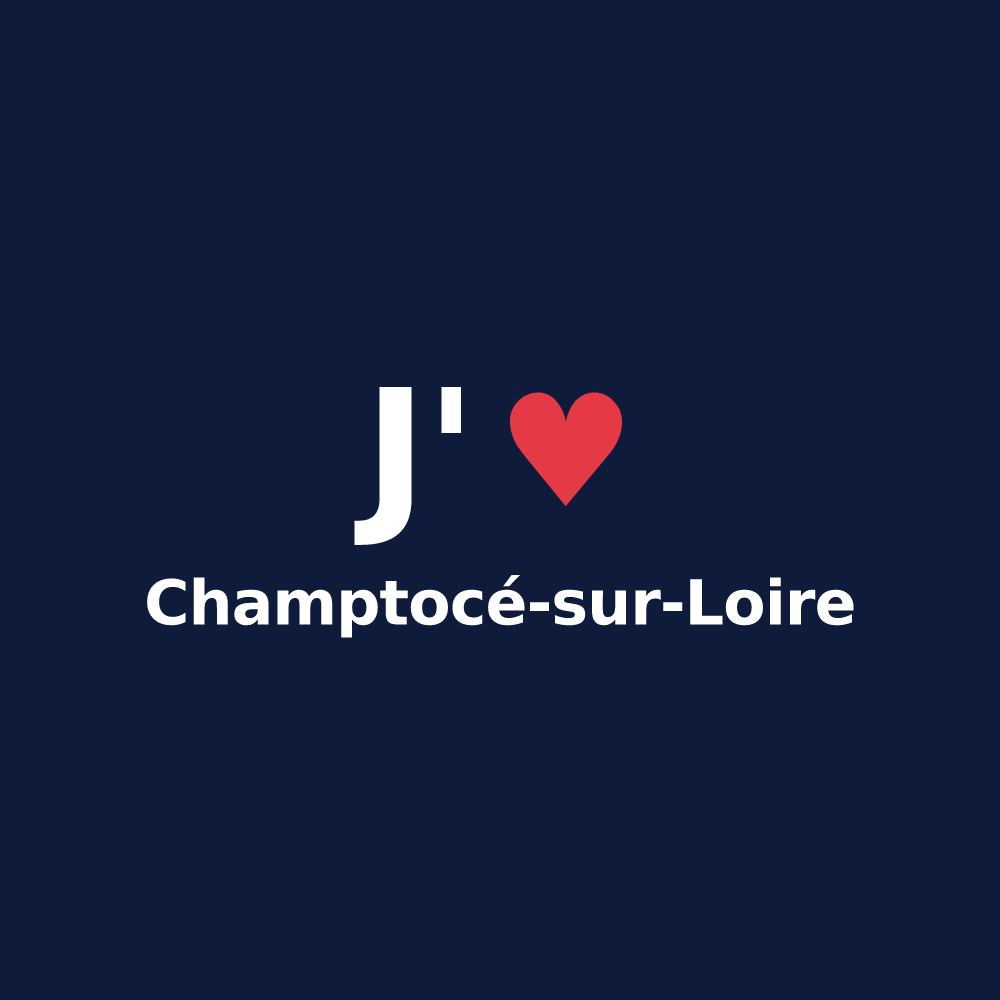 T-shirt personnalisé Champtocé-sur-Loire — design J'aime Champtocé-sur-Loire