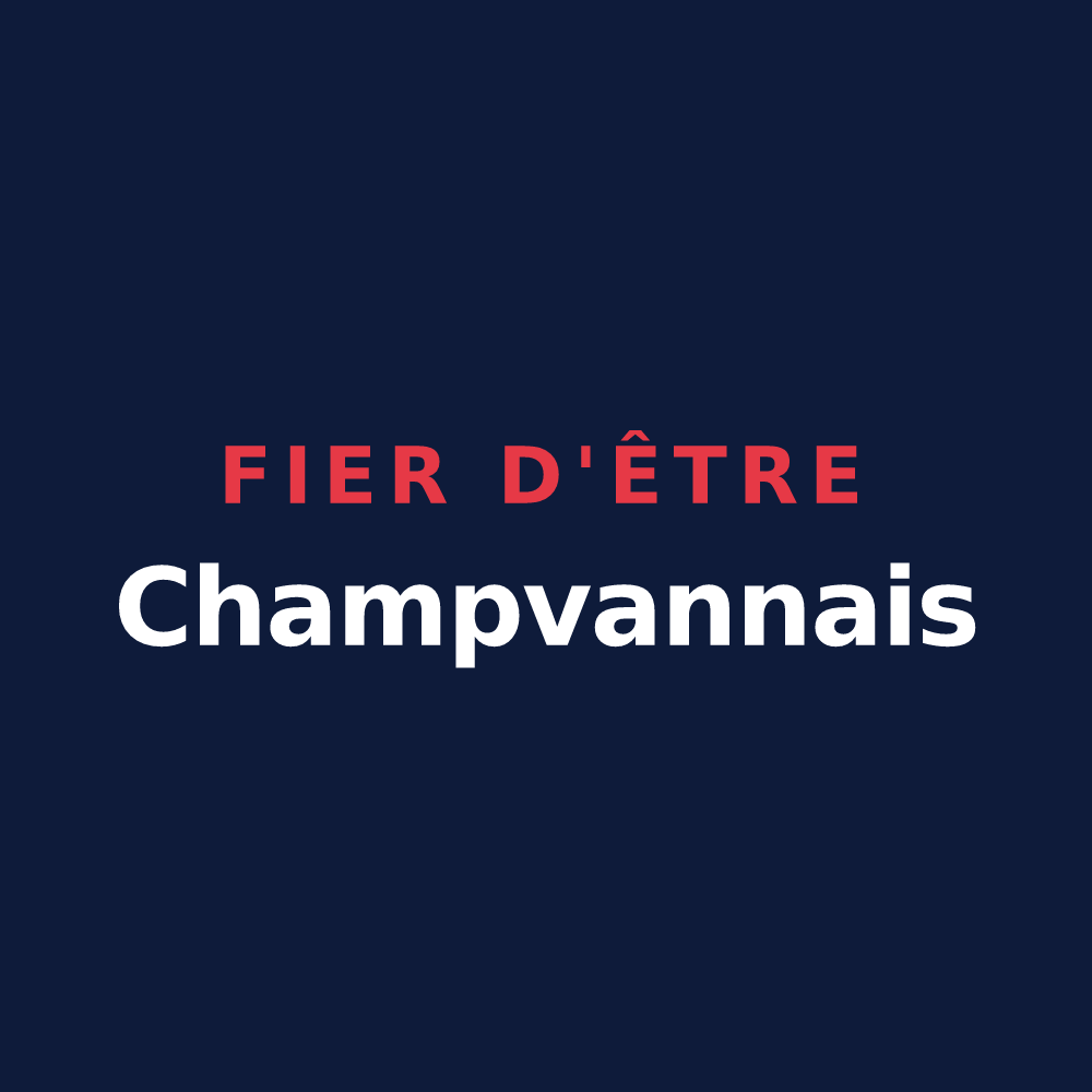 T-shirt « Fier d'être Champvannais » — design pour Champvans
