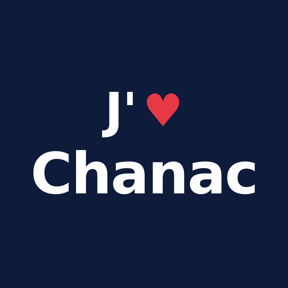 T-shirt personnalisé Chanac — design J'aime Chanac