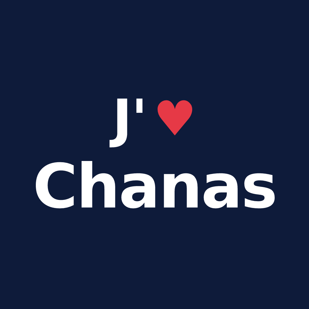 T-shirt personnalisé Chanas — design J'aime Chanas
