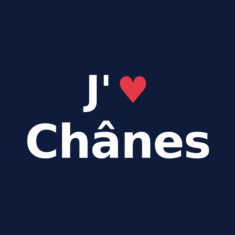 T-shirt personnalisé Chânes — design J'aime Chânes