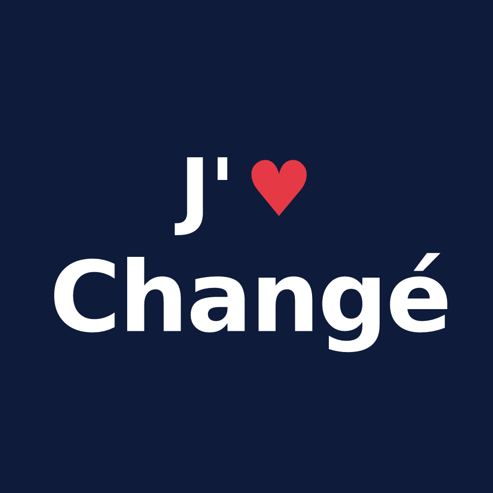 T-shirt personnalisé Changé — design J'aime Changé