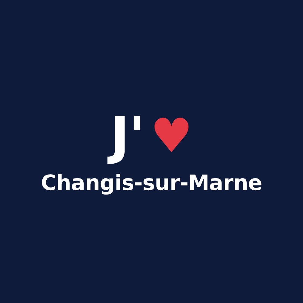 T-shirt personnalisé Changis-sur-Marne — design J'aime Changis-sur-Marne