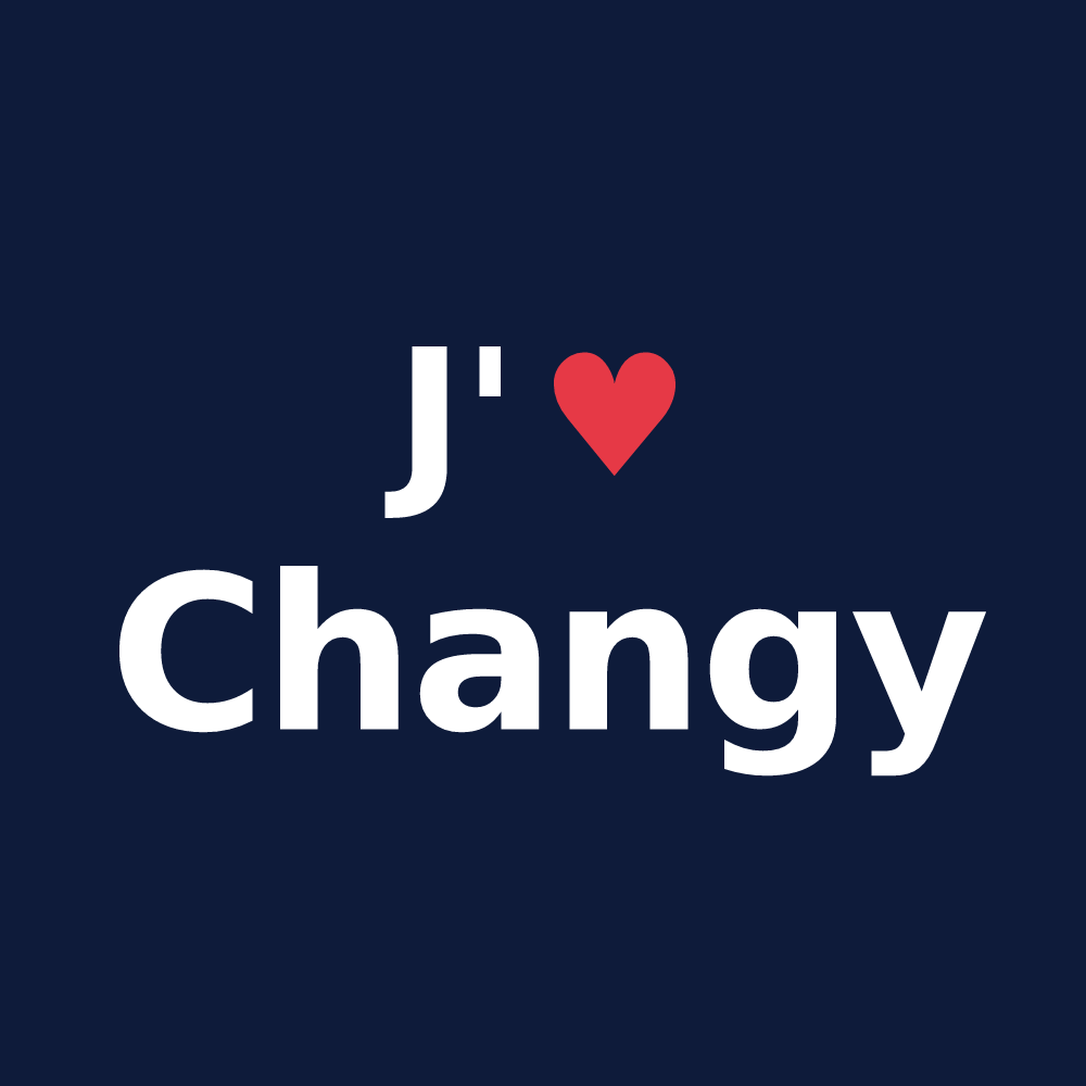 T-shirt personnalisé Changy — design J'aime Changy