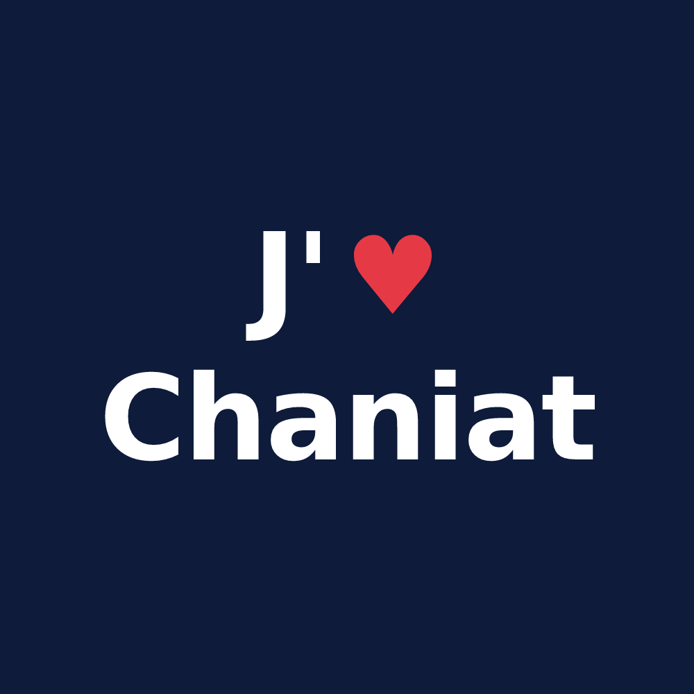 T-shirt personnalisé Chaniat — design J'aime Chaniat