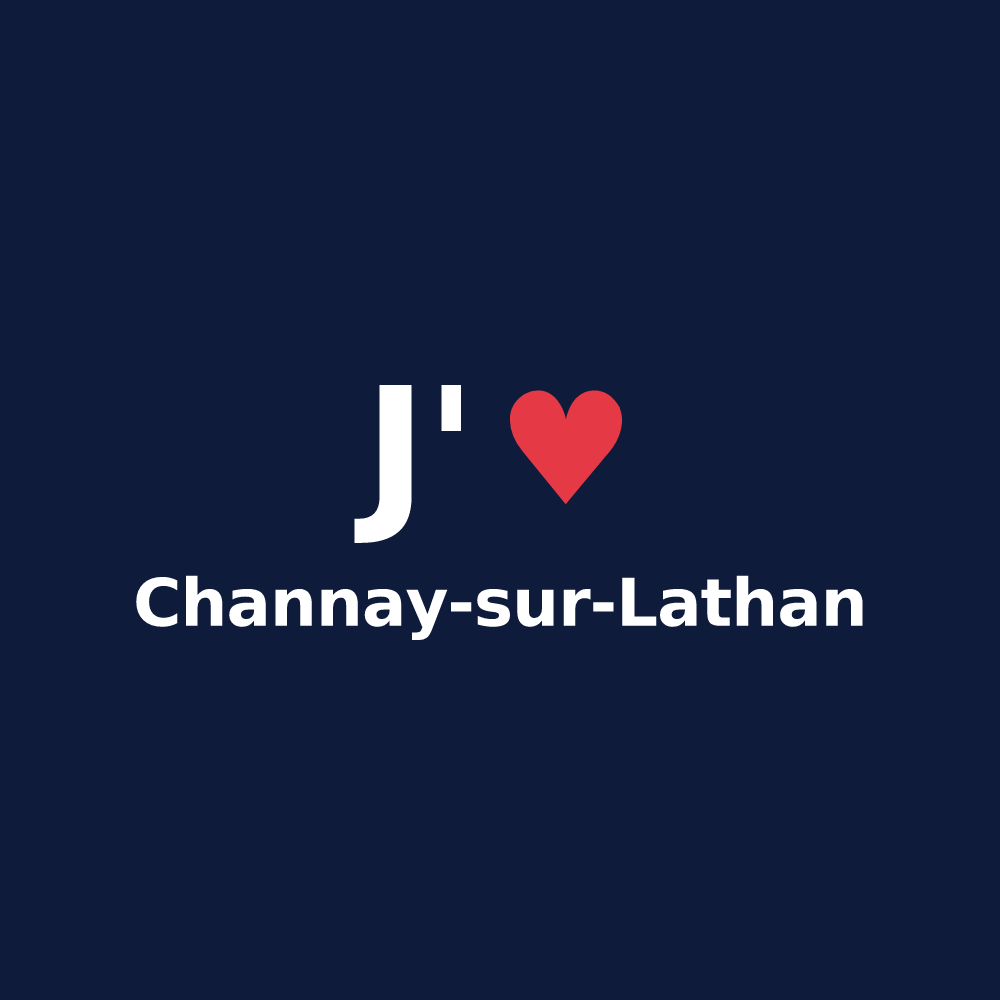 T-shirt personnalisé Channay-sur-Lathan — design J'aime Channay-sur-Lathan