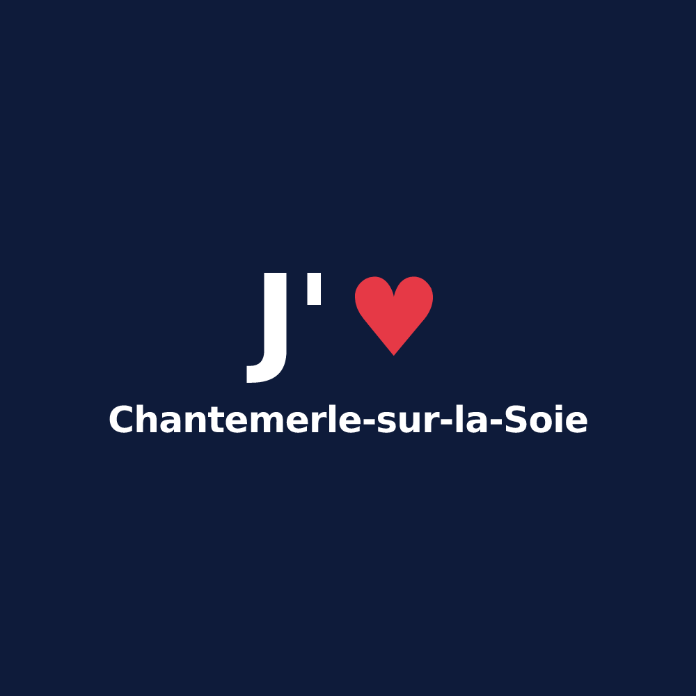 T-shirt personnalisé Chantemerle-sur-la-Soie — design J'aime Chantemerle-sur-la-Soie