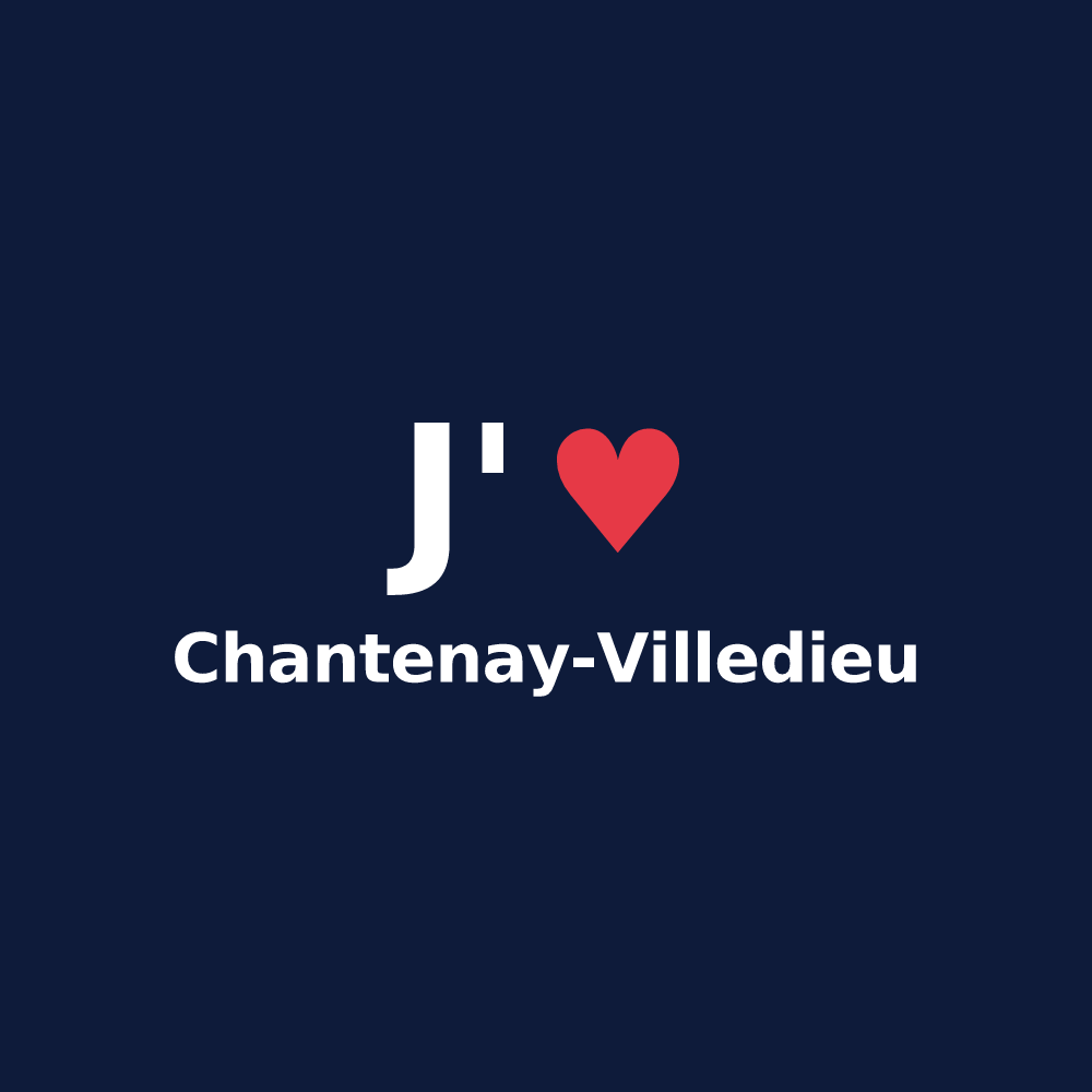 T-shirt personnalisé Chantenay-Villedieu — design J'aime Chantenay-Villedieu