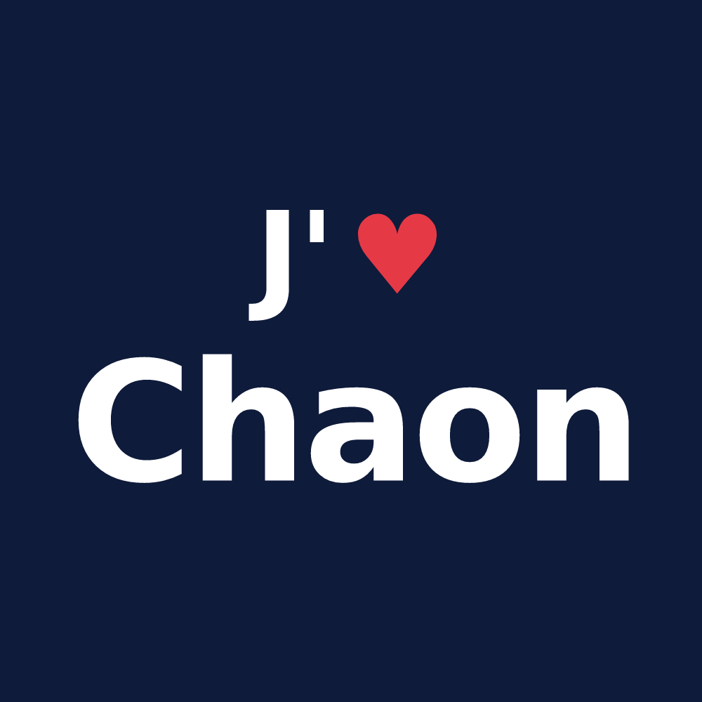 T-shirt personnalisé Chaon — design J'aime Chaon
