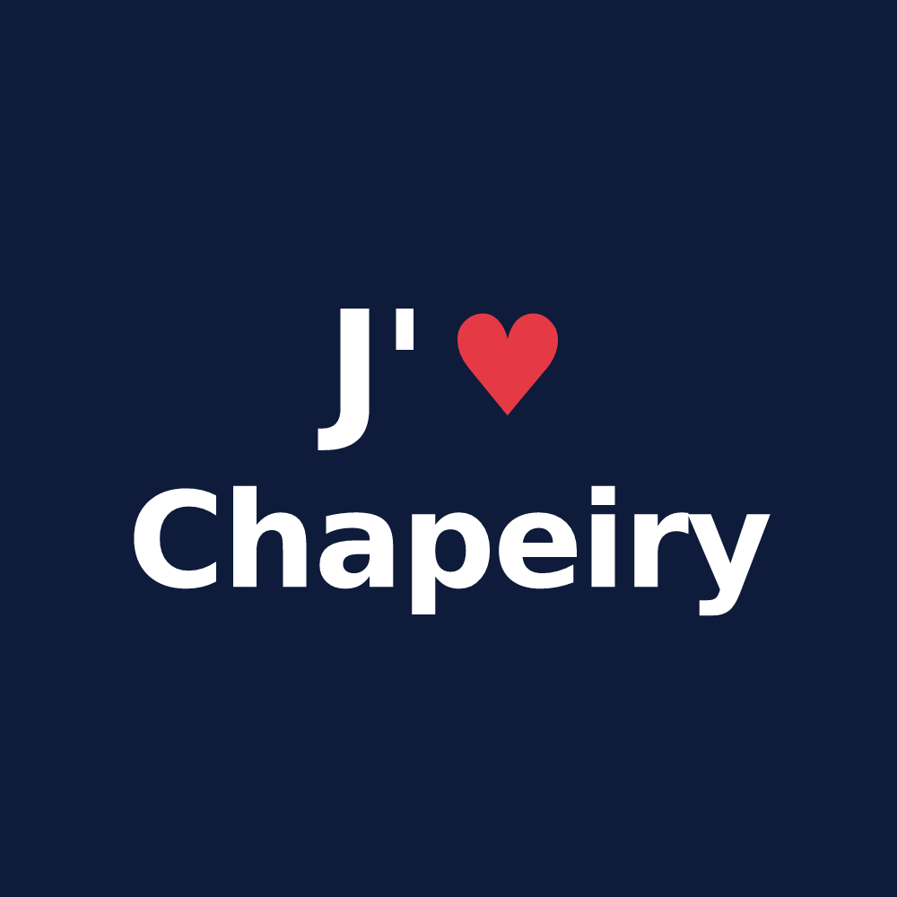 T-shirt personnalisé Chapeiry — design J'aime Chapeiry