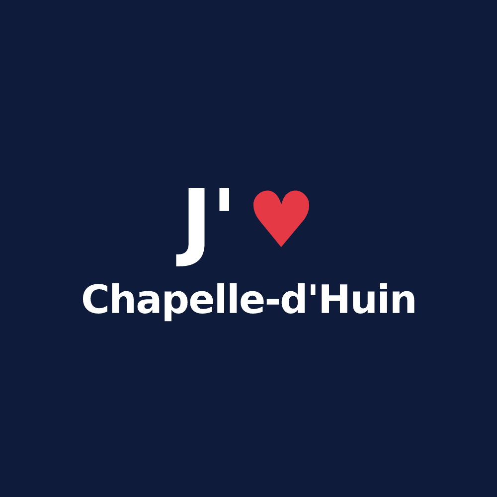 T-shirt personnalisé Chapelle-d'Huin — design J'aime Chapelle-d'Huin