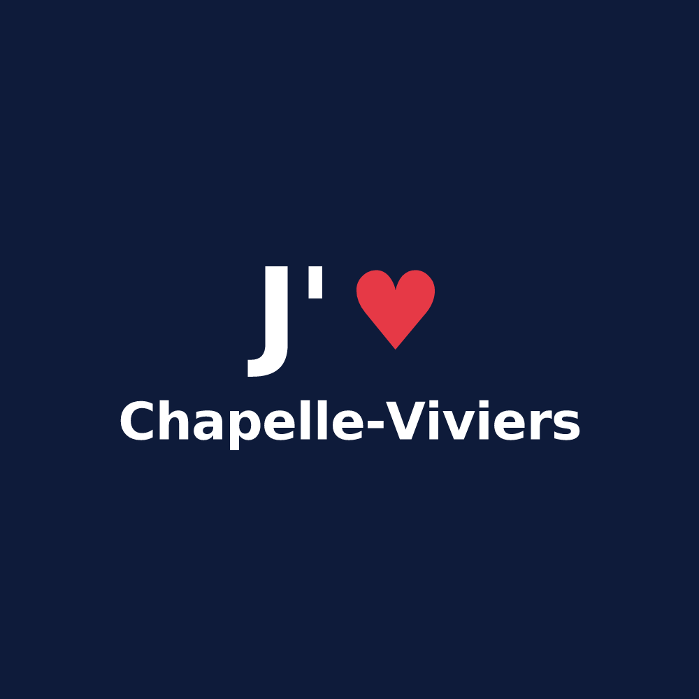 T-shirt personnalisé Chapelle-Viviers — design J'aime Chapelle-Viviers