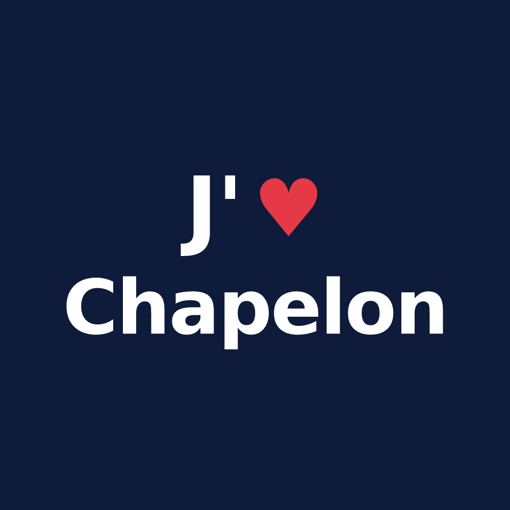T-shirt personnalisé Chapelon — design J'aime Chapelon