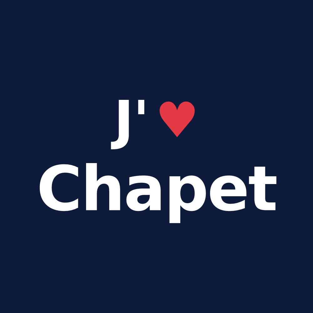 T-shirt personnalisé Chapet — design J'aime Chapet
