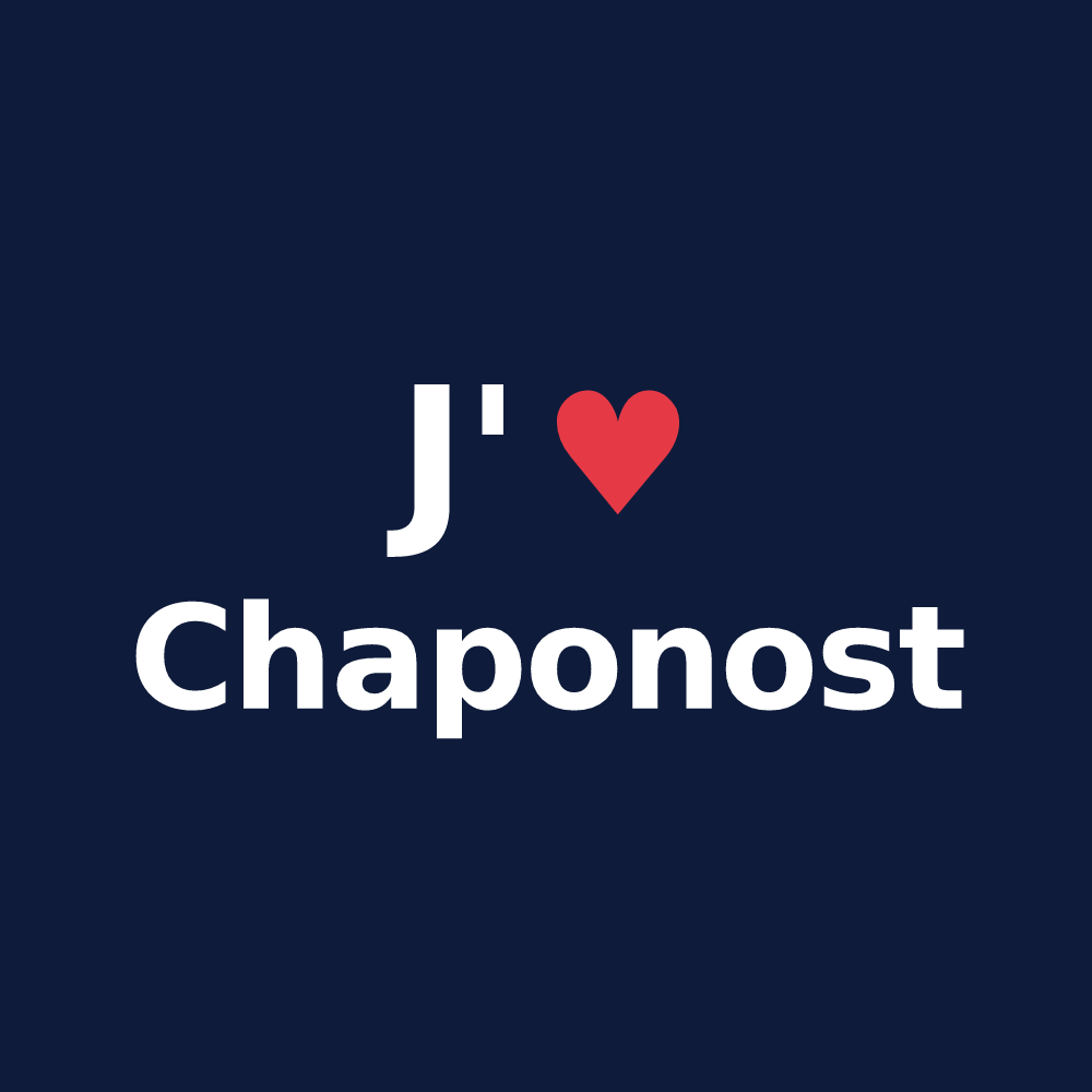 T-shirt personnalisé Chaponost — design J'aime Chaponost