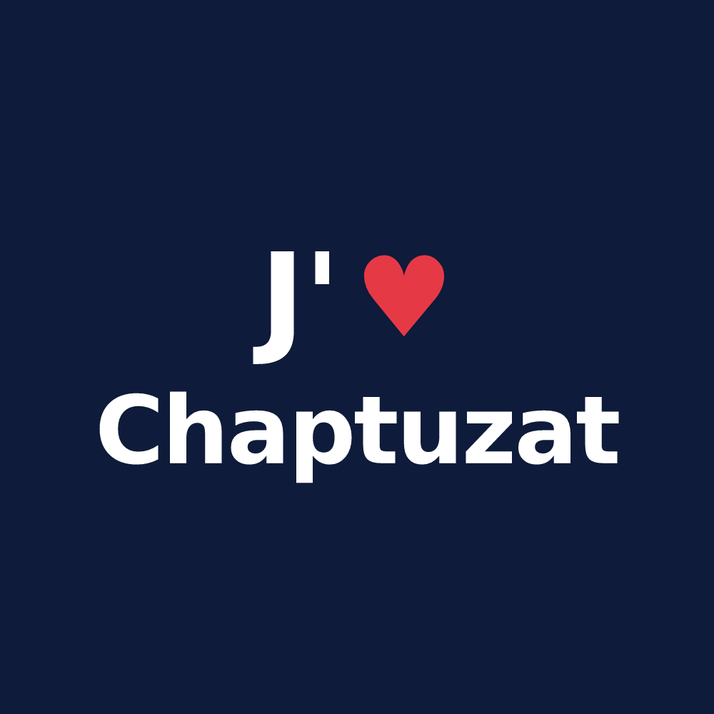 T-shirt personnalisé Chaptuzat — design J'aime Chaptuzat