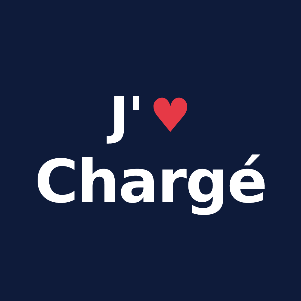 T-shirt personnalisé Chargé — design « J'aime Chargé » imprimé sur le t-shirt