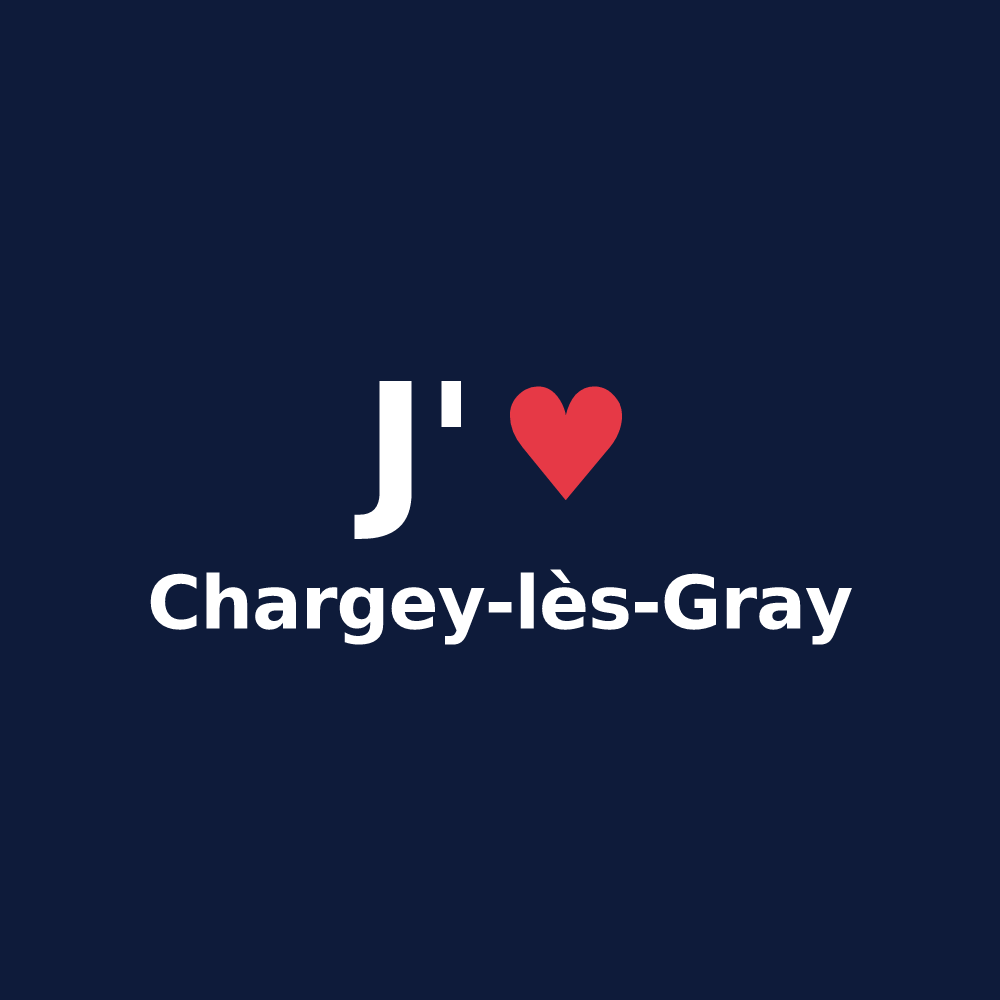 T-shirt personnalisé Chargey-lès-Gray — design J'aime Chargey-lès-Gray