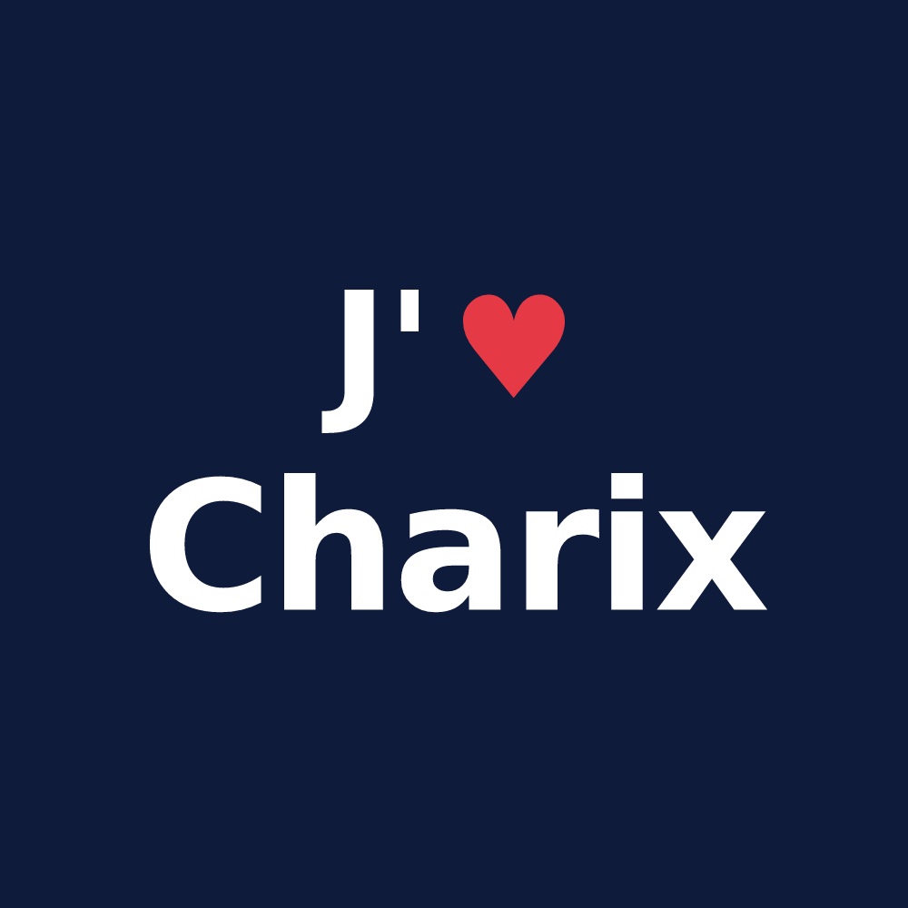 T-shirt personnalisé Charix — design J'aime Charix