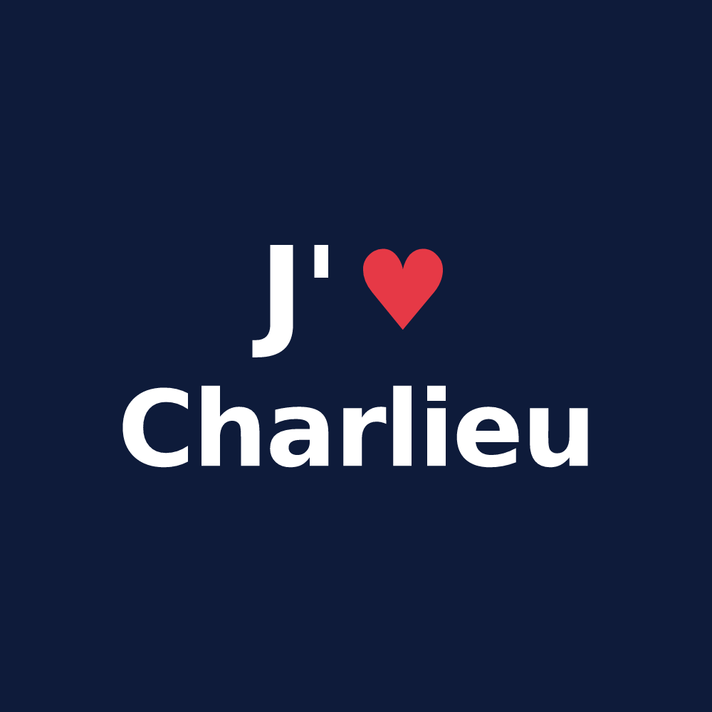 T-shirt personnalisé Charlieu — design J'aime Charlieu