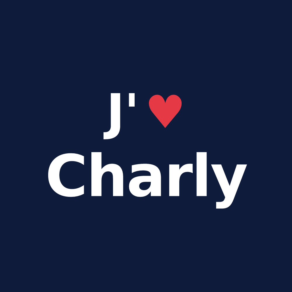 T-shirt personnalisé Charly — design J'aime Charly