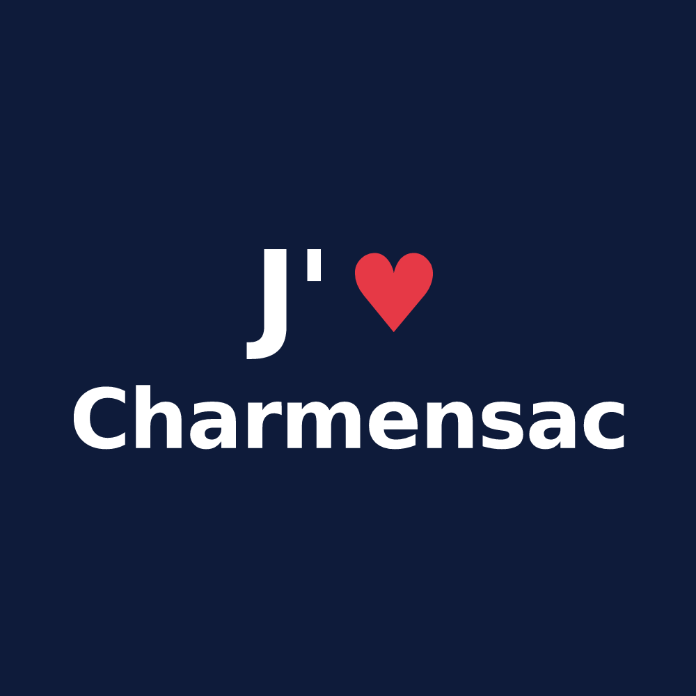 T-shirt personnalisé Charmensac — design J'aime Charmensac