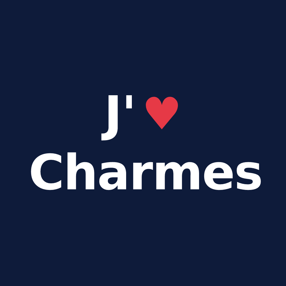 T-shirt personnalisé Charmes — design J'aime Charmes