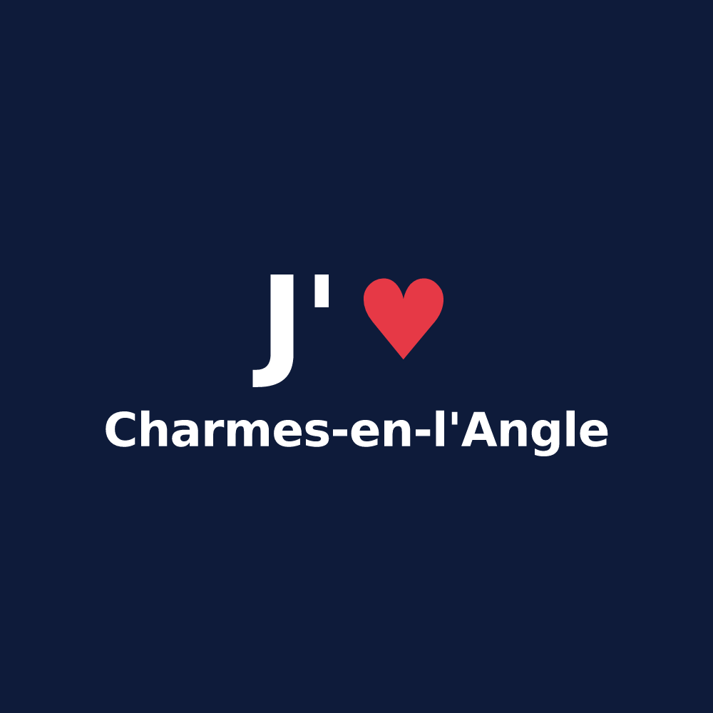 T-shirt personnalisé Charmes-en-l'Angle — design J'aime Charmes-en-l'Angle