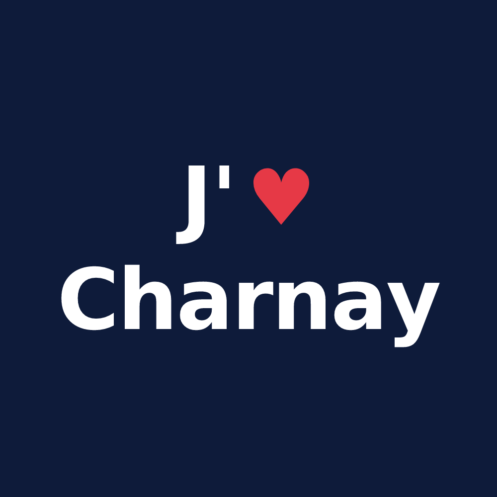 T-shirt personnalisé Charnay — design J'aime Charnay