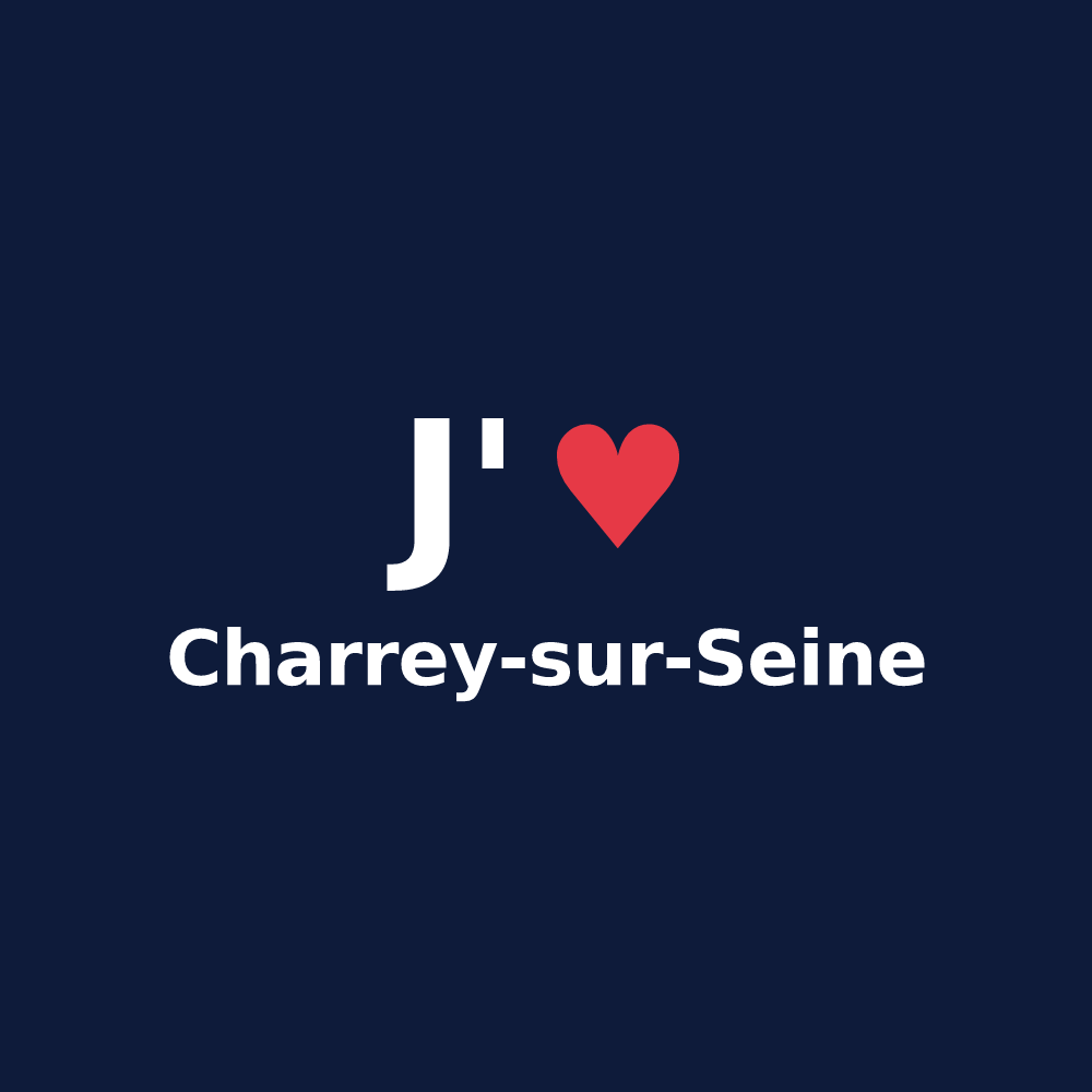 T-shirt personnalisé Charrey-sur-Seine — design J'aime Charrey-sur-Seine