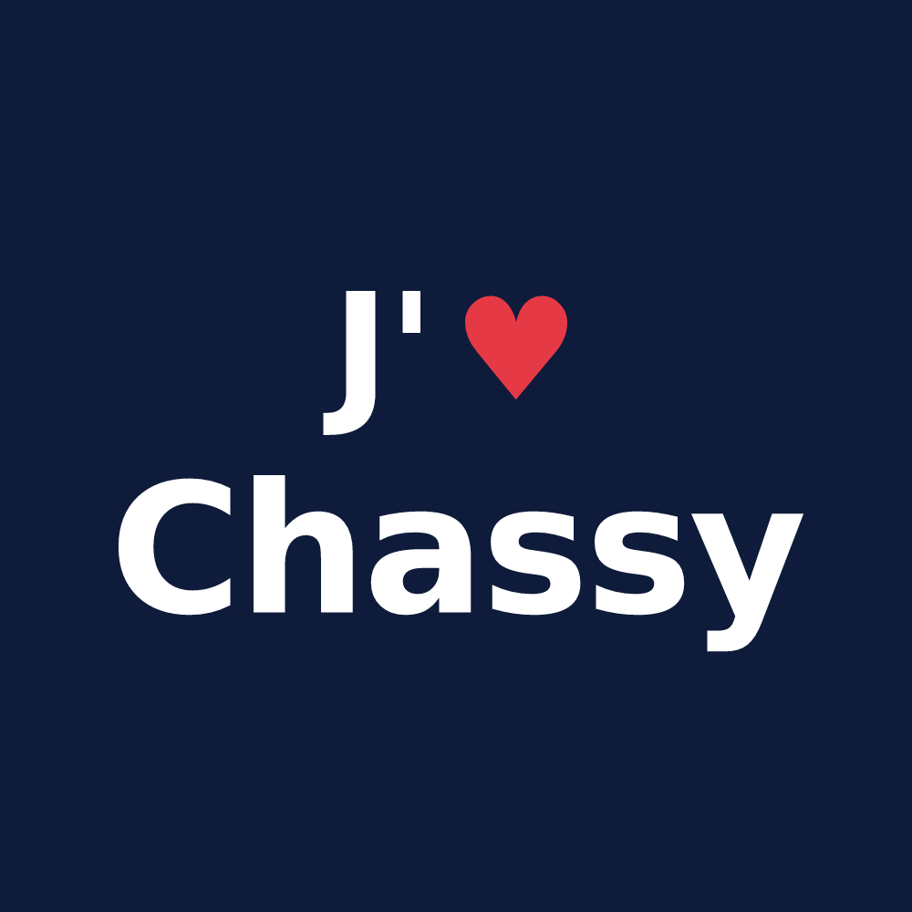 T-shirt personnalisé Chassy — design J'aime Chassy