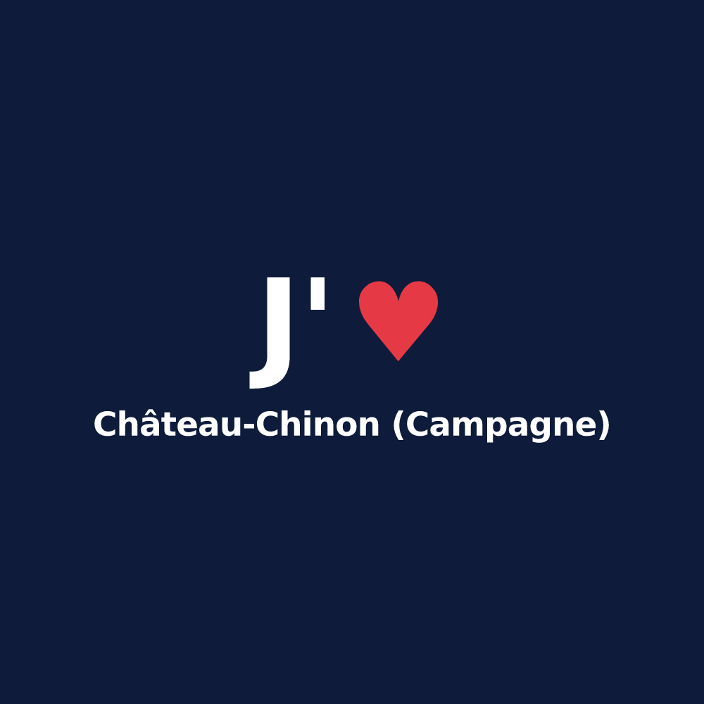 T-shirt personnalisé Château-Chinon (Campagne) — design J'aime Château-Chinon (Campagne)