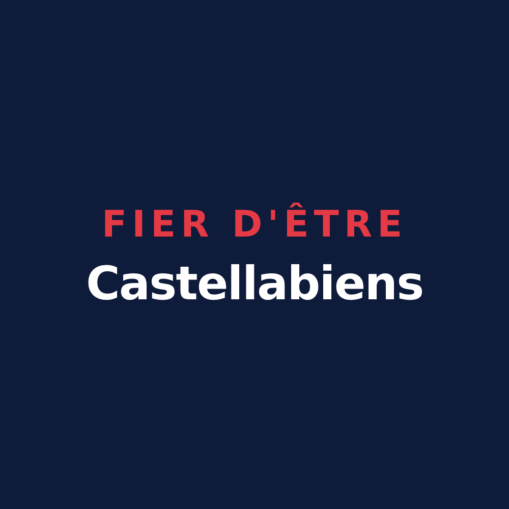 T-shirt « Fier d'être Castellabiens » — design pour Château-l'Abbaye