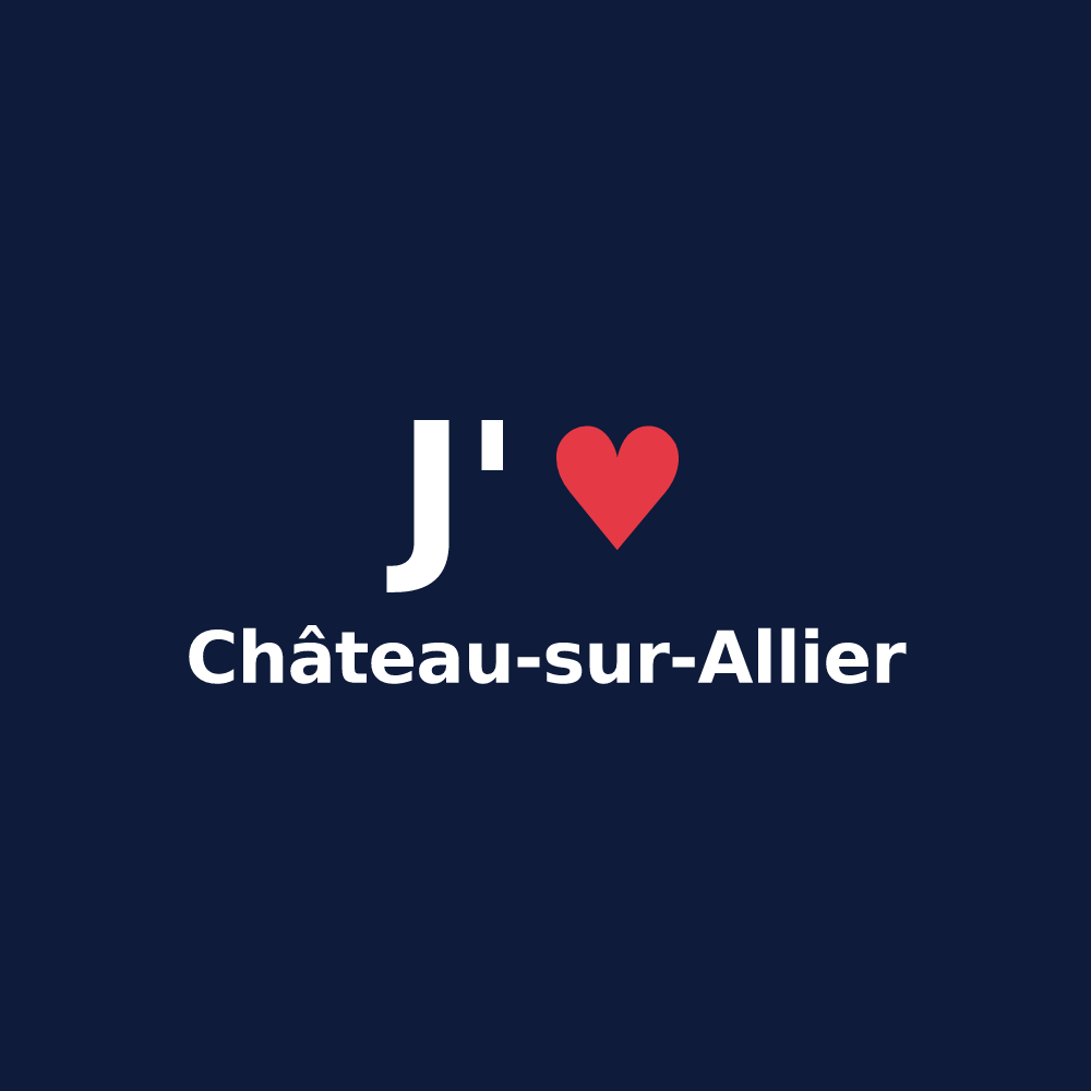 T-shirt personnalisé Château-sur-Allier — design J'aime Château-sur-Allier